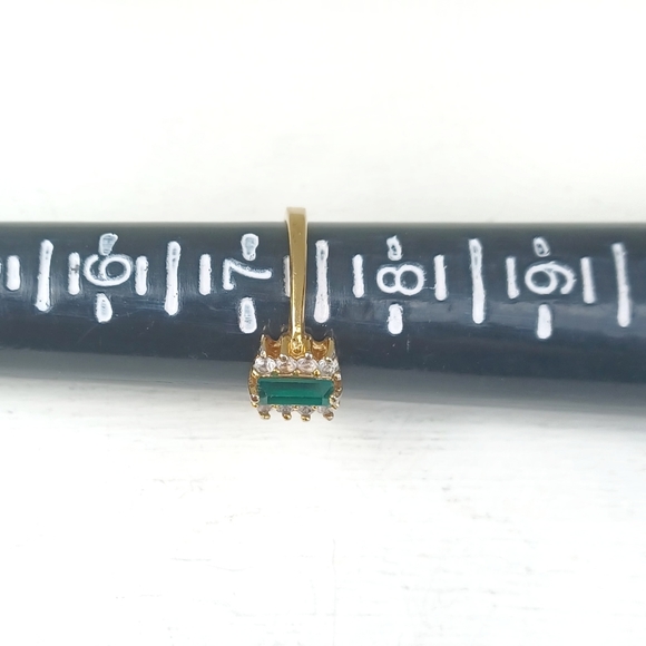 DAC Emerald and CZ Gold Ring - Picture 9 of 11